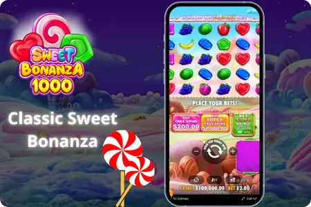 Classic Sweet Bonanza 1000 slot game screen
